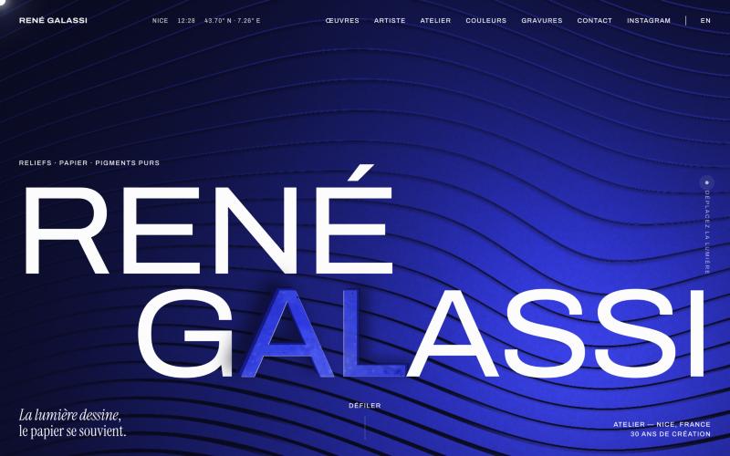 Site de René Galassi, accueil