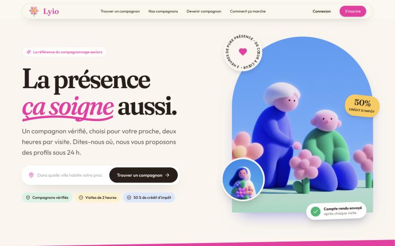 Site Lyio, accueil